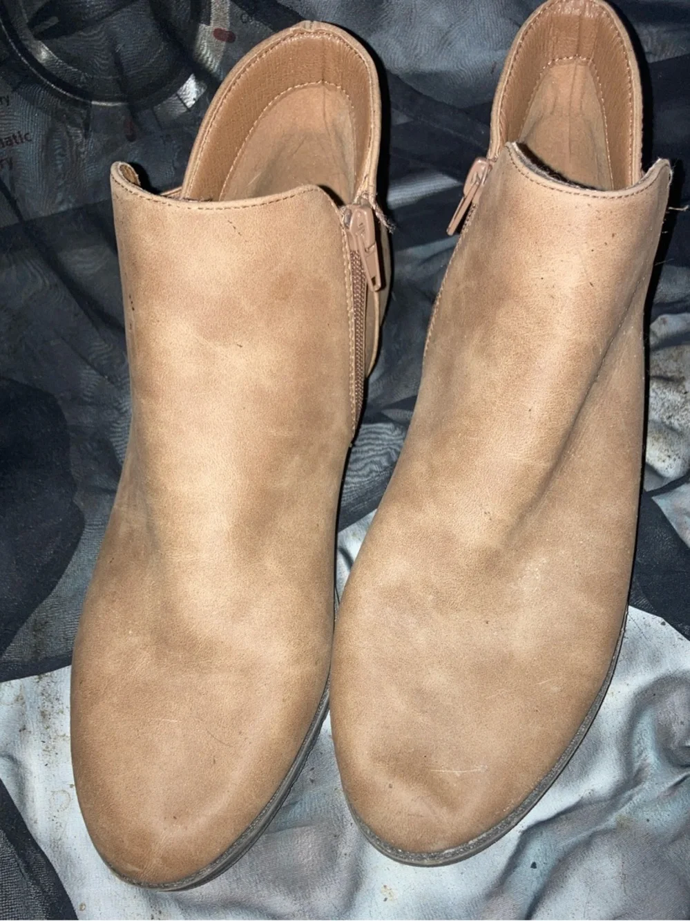 Kim Rogers Taupe Brown Ankle Booties